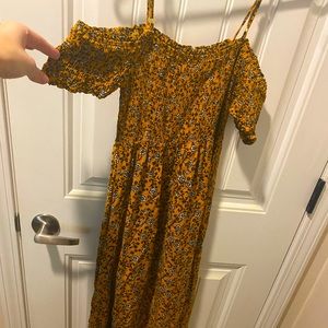 Yellow floral maxi dress